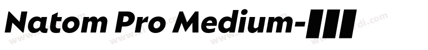 Natom Pro Medium字体转换 Natom Pro Medium字体转换